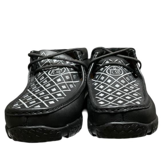 Reywelt Men's Western Chukka Boot Loafer Black Casual Lace-Up Shoes Size 11 NEW - Picture 9 of 10